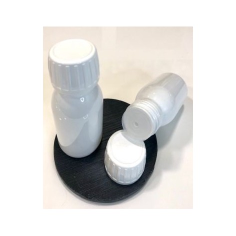 White PET "trace elements" bottles 