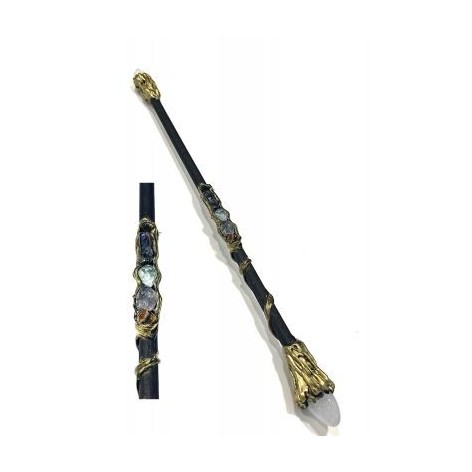 Wooden wand, Rock crystal