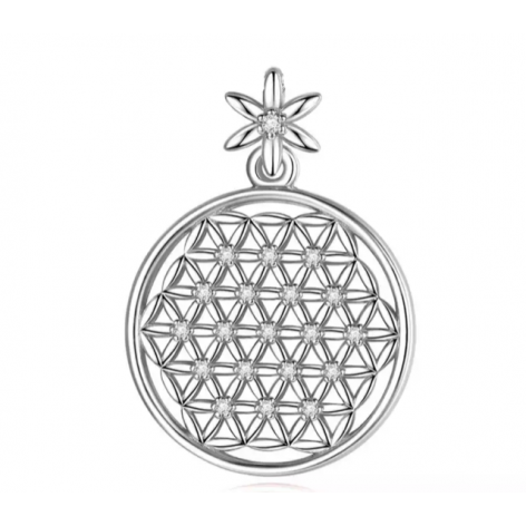 Flower of Life Pendant, Silver 925