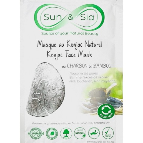 Masque Konjac au Charbon de Bambou