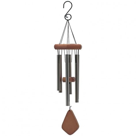 Wind chimes six chimes in natural wood