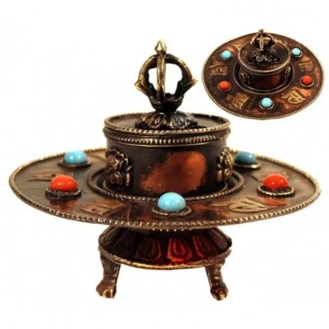 Tibetan metal incense burner