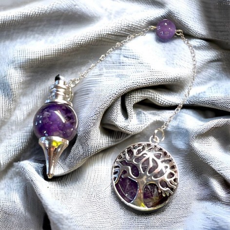 Tree of Life Pendulum, Amethyst