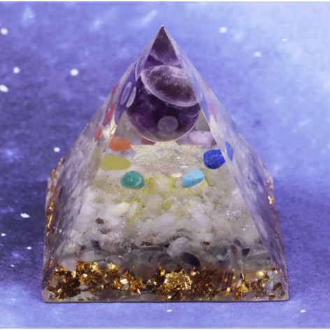 Pyramid Orgonite L, Chakra