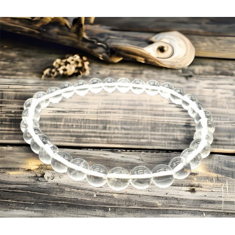 Bergkristall Armband Facettierte runde Perlen