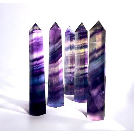 Obélisque Fluorite Arc-en Ciel