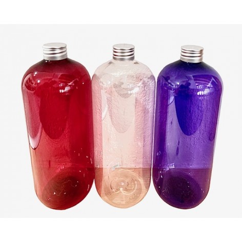 Farbige PET-Flasche 100% recycelt 1L