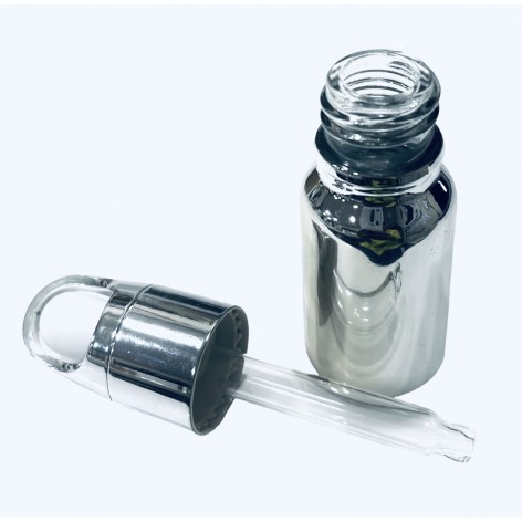 10ml silver glass dropper bottle