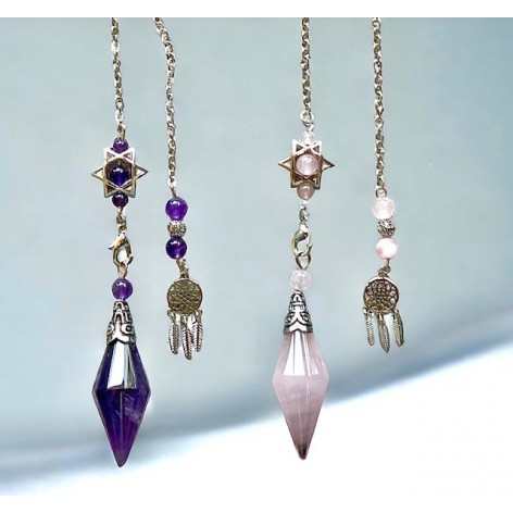 Natural stone pendulum, Dreamcatcher