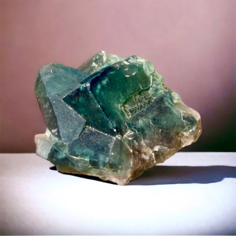 Natural green fluorite