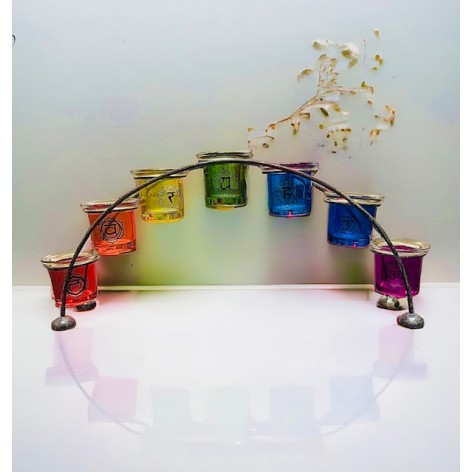 Chakra candle holders with structure