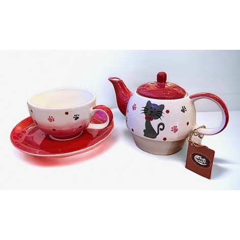 Ceramic teapot, Joli chat