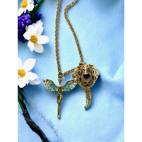 Fairy Caller Angel pendant, Turquoise
