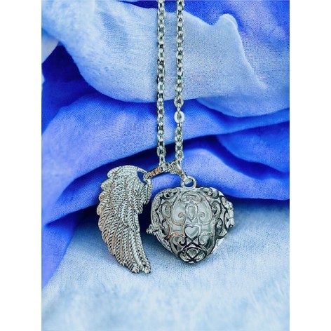 Angel Caller* heart+wing necklace