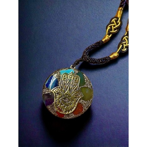 Pendentif Orgonite, Main de Fatima