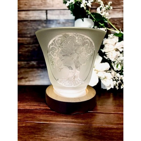 Tree of Life gem lamp, Rock crystal