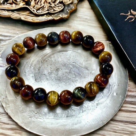 Tiger Eye-Bull-Falcon Bracelet