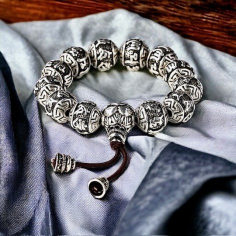 Tibetan bracelets, Om Mani Padme Hum Lotus