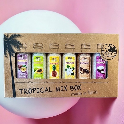 Assortment of 6 monoi bath salts (Polynesia)