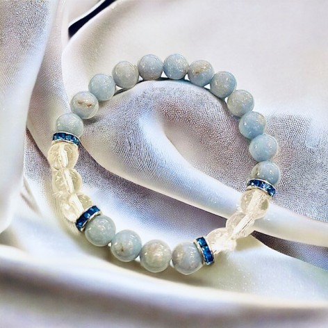 Angelite & Rock Crystal Bracelet