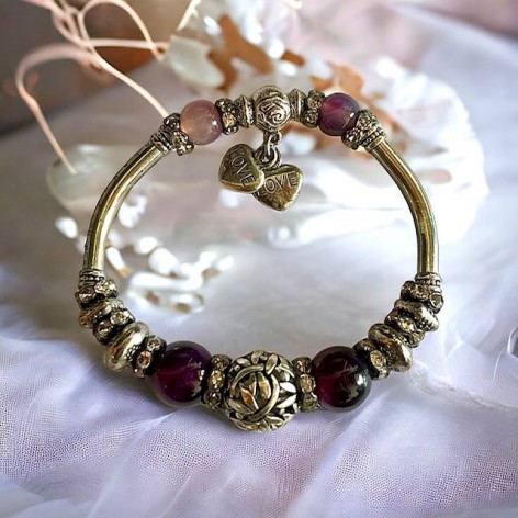 Bracelets en pierres naturelles, Love