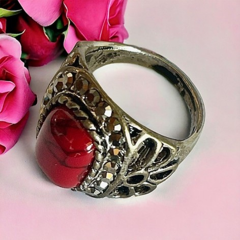 Bague artisanale en corail