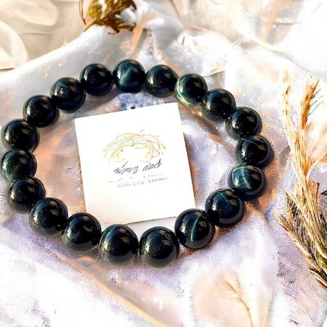 Tigerauge-Armband anthrazit (selten)