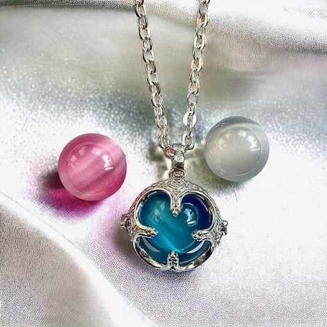 Pendentif en argent 925, 3 couleurs