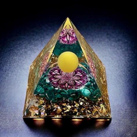 Pyramid orgonite, Citrine Pentacle