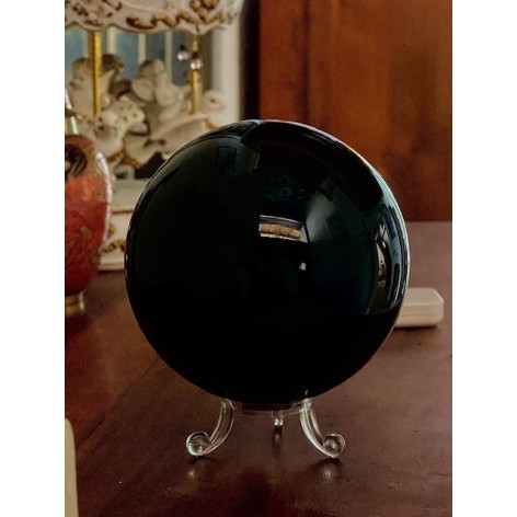 Natural sphere Obsidian