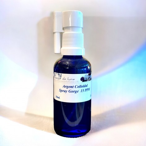 Colloidal silver throat spray