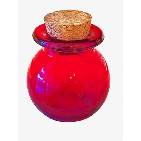 Red pot with cap