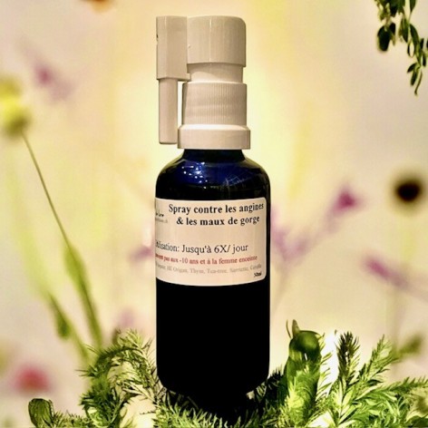Spray contre les angines et les maux de gorge