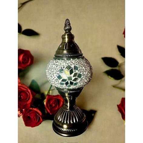 Weiße Mosaiklampe