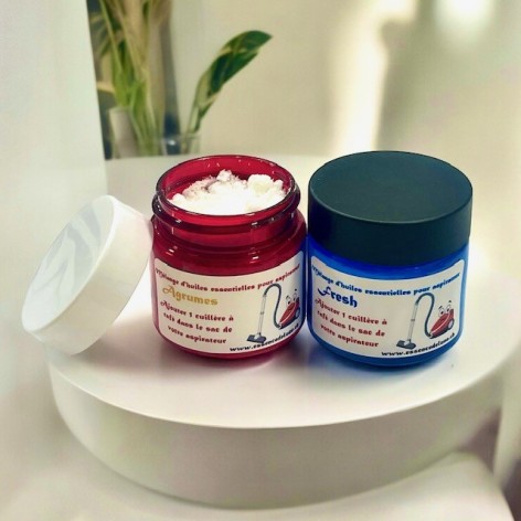 Poudre parfumée pour aspirateur, agrumes ou fresh