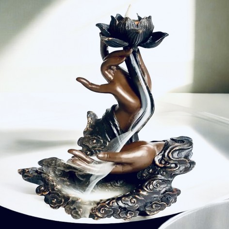 Rückfluss-Räuchergefäß, Hand Buddhas