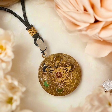 Métatron 7 chakras orgonite pendant
