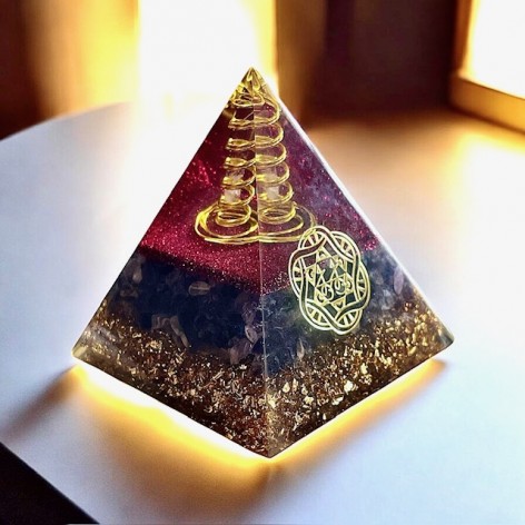 Pyramide Orgonite, Améthyste EMF 5G