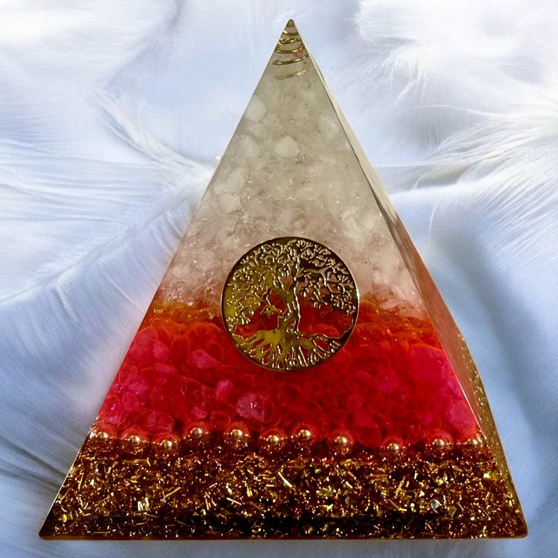 Orgonite pyramide XL Arbre de Vie