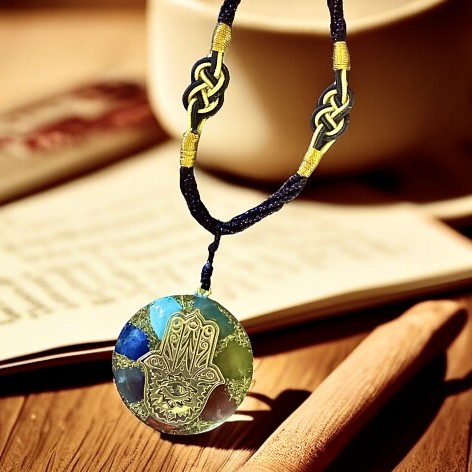 Pendentif Orgonite, Main de Fatima