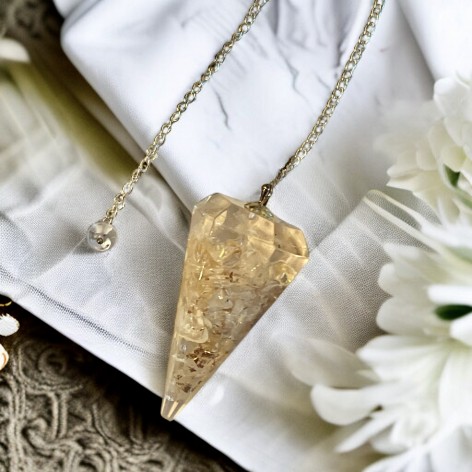 Pendule Orgonite-Citrine