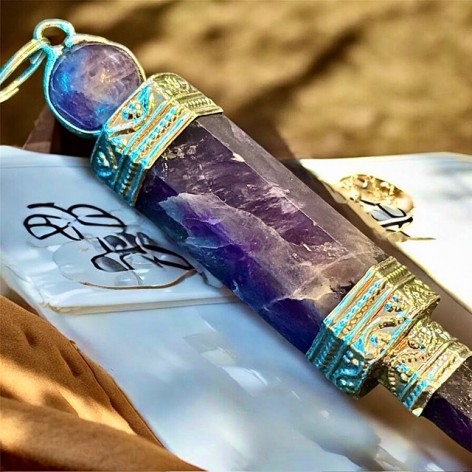 Pendel aus Naturstein, Amethyst