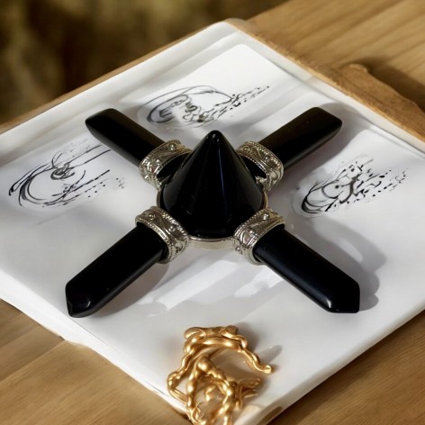 Obsidienne noire, pyramide Amplificateur d'énergie
