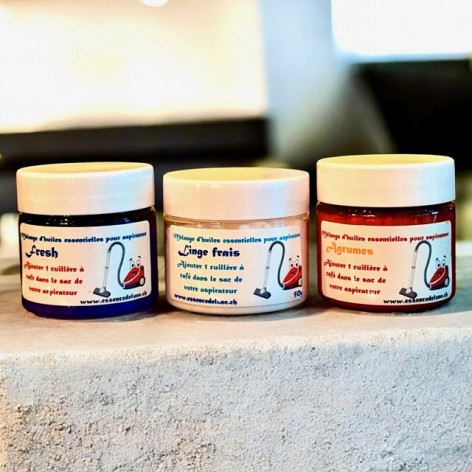 Fragrance powder for vacuum cleaners