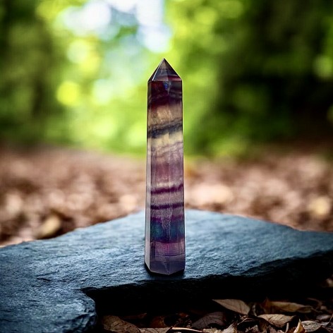 Obélisque Fluorite Arc-en Ciel