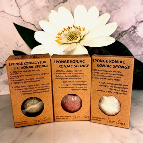 Eponges pour le visage KONJAC